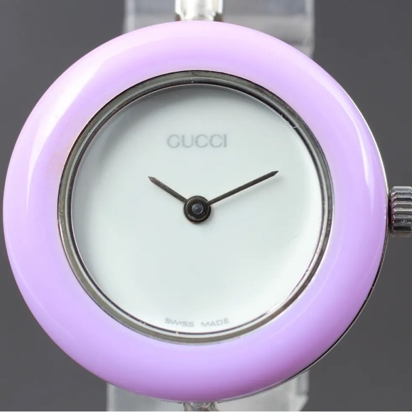 Gucci Luxury Vintage Silver Bracelet Watch complete set SWISS MADE Quartz - Picture 5 of 10